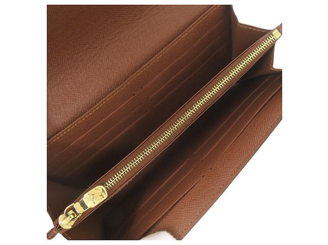 Louis Vuitton Portefeuille Sarah Monogram Long Wallet Marrone Monogramma - vista 6