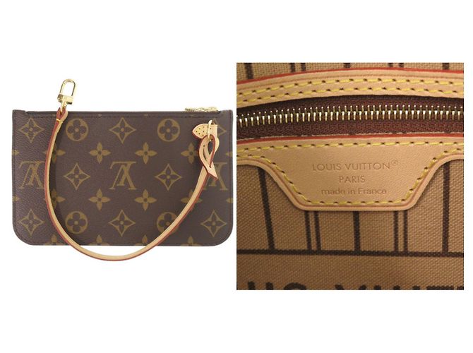 Bolso Tote Louis Vuitton Neverfull PM Monogram Castaño Monograma - vista 10