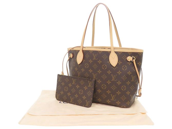 Bolso Tote Louis Vuitton Neverfull PM Monogram Castaño Monograma - vista 3