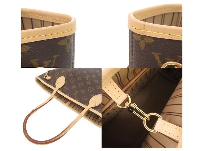 Bolso Tote Louis Vuitton Neverfull PM Monogram Castaño Monograma - vista 8
