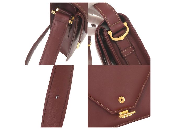 Borsa a tracolla Cartier Must Line in pelle Bordeaux Bordò - vista 10