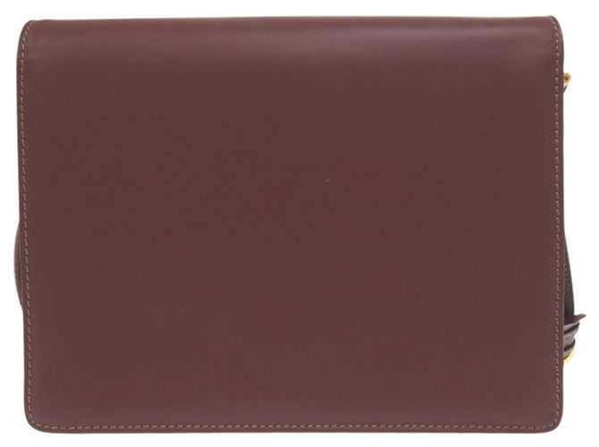 Borsa a tracolla Cartier Must Line in pelle Bordeaux Bordò - vista 2