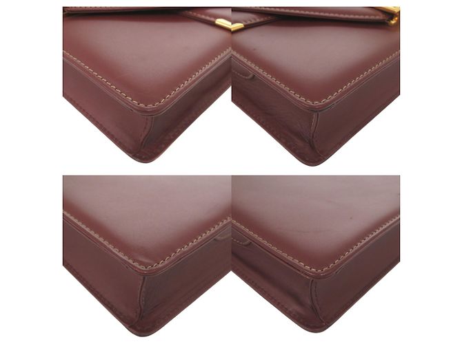 Borsa a tracolla Cartier Must Line in pelle Bordeaux Bordò - vista 4