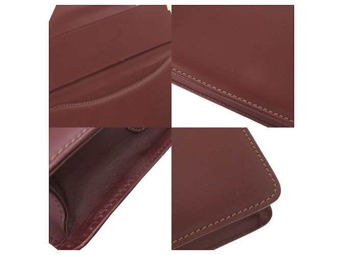 Borsa a tracolla Cartier Must Line in pelle Bordeaux Bordò - vista 9