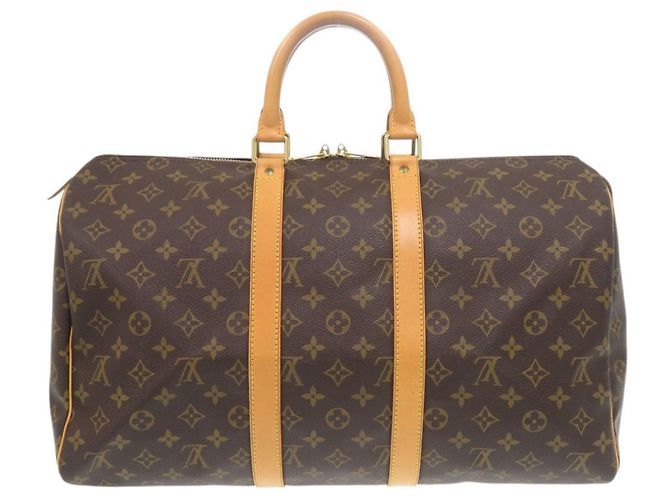 Borsa Boston Louis Vuitton Keepall 45 Monogram Marrone Monogramma - vista 2