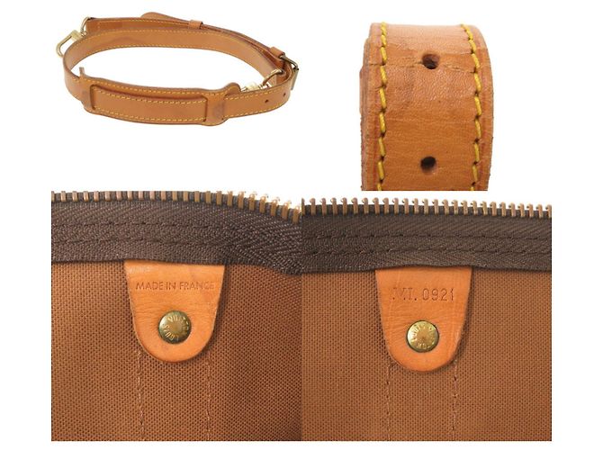 Louis Vuitton Keepall Bandoulière 45 Monogram Boston Bag Marrone Monogramma - vista 10