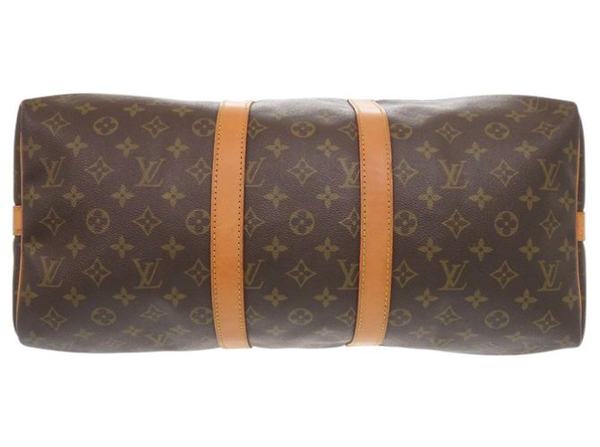 Louis Vuitton Keepall Bandoulière 45 Monogram Boston Bag Marrone Monogramma - vista 3