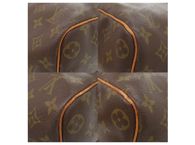 Louis Vuitton Keepall Bandoulière 45 Monogram Boston Bag Marrone Monogramma - vista 4