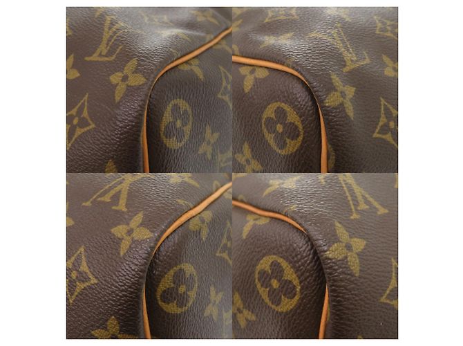 Louis Vuitton Keepall Bandoulière 45 Boston Bag Marrone Monogramma - vista 4