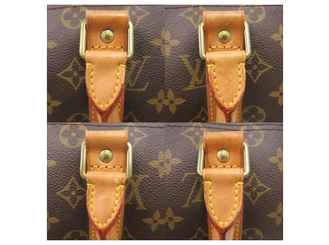 Louis Vuitton Keepall Bandoulière 45 Boston Bag Marrone Monogramma - vista 7