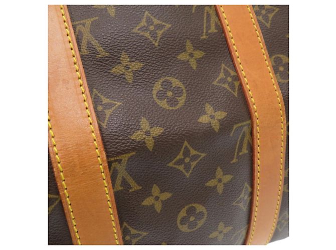 Louis Vuitton Keepall Bandoulière 45 Boston Bag Marrone Monogramma - vista 9