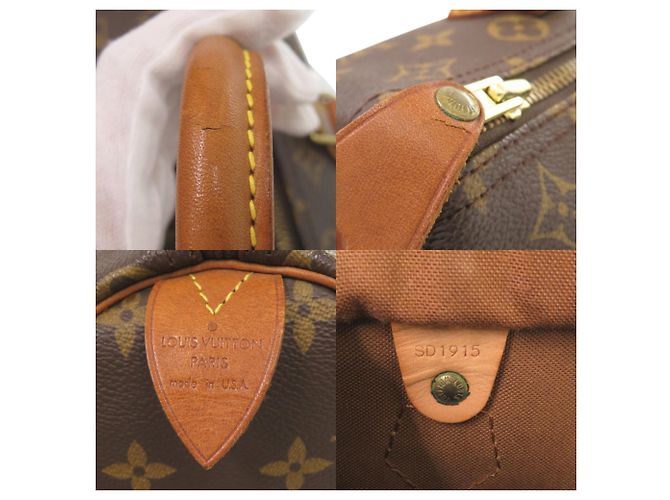 Borsa Louis Vuitton Speedy 30 Monogram Marrone Monogramma - vista 10