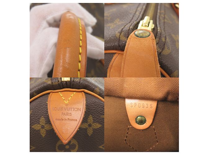 Borsa Louis Vuitton Speedy 35 Monogram Marrone Monogramma - vista 10