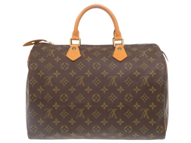 Borsa Louis Vuitton Speedy 35 Monogram Marrone Monogramma - vista 2