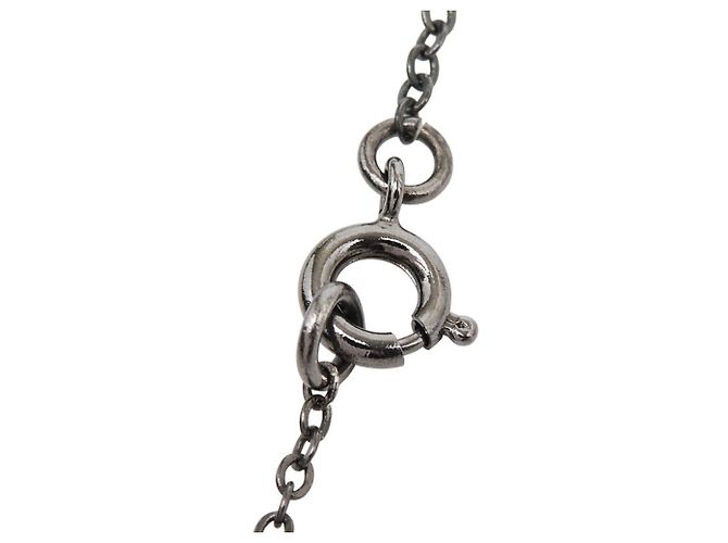 Collar Chanel Coco Mark Negro Plata - vista 5