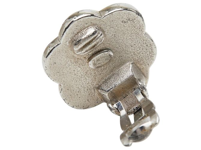 Orecchini a clip Chanel Camellia Nero Argento - vista 5