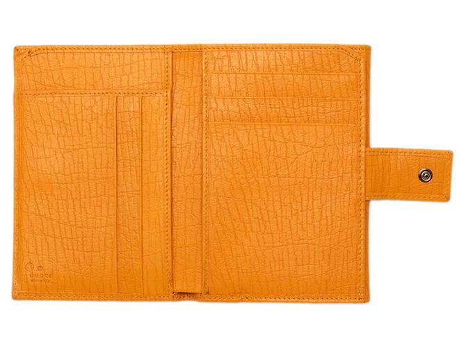 Gucci Logo Medium Long Wallet Orange Gelb - Ansicht 4