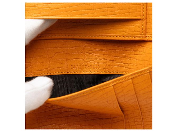 Gucci Logo Medium Long Wallet Orange Gelb - Ansicht 7
