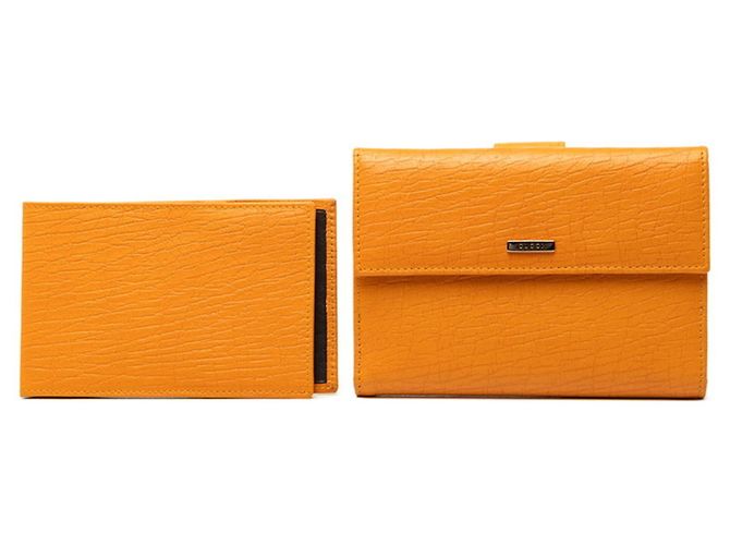 Gucci Logo Medium Long Wallet Orange Gelb - Ansicht 8