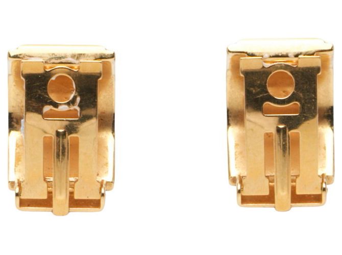 Hermès Hermes Blue and Gold Clip-Ohrringe Blau Golden - Ansicht 2