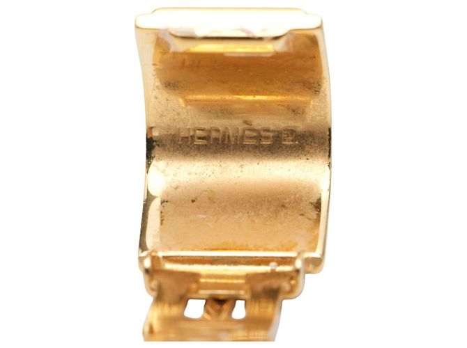 Hermès Hermes Blue and Gold Clip-Ohrringe Blau Golden - Ansicht 3