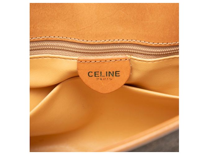 Céline Borsa a tracolla/clutch 2-Way Celine Macadam Marrone - vista 5