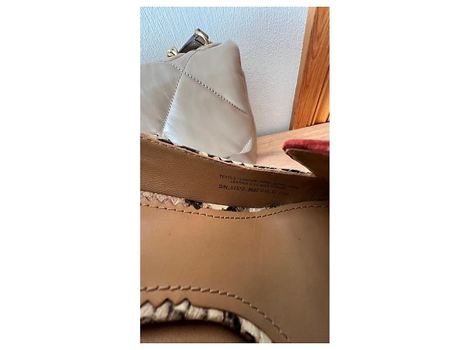 Décolleté mocassini in velluto con stampa piton per donna Tory Burch Marrone Nero Gold hardware - vista 3