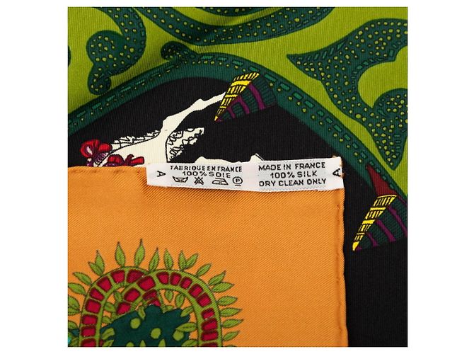 Hermès Foulard Hermes Carre 90 LE PARADIS DU ROY Multicolore - vista 8