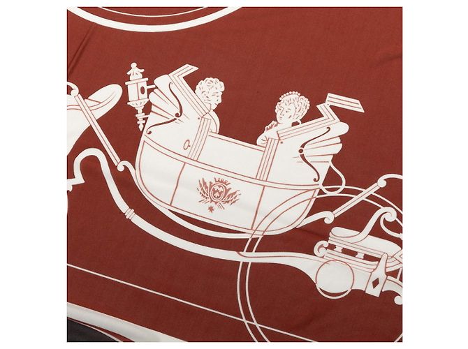 Hermès Foulard Hermes Smooth Carre 90 Ex-Libris Marrone Multicolore - vista 3