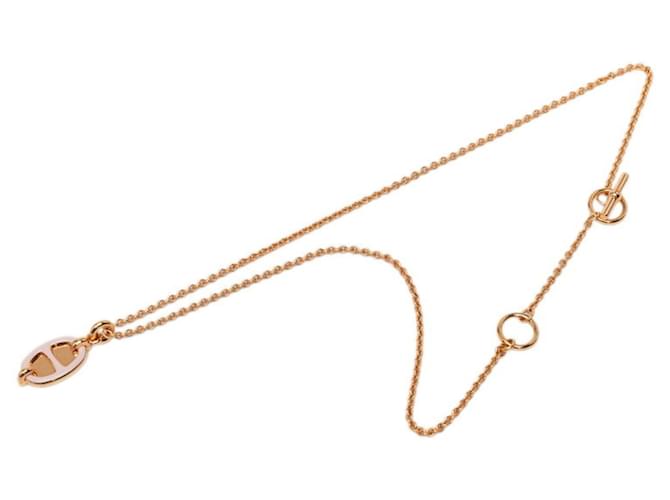 Hermès Collar Hermes Mini Maillon PM Rosa Dorado - vista 3