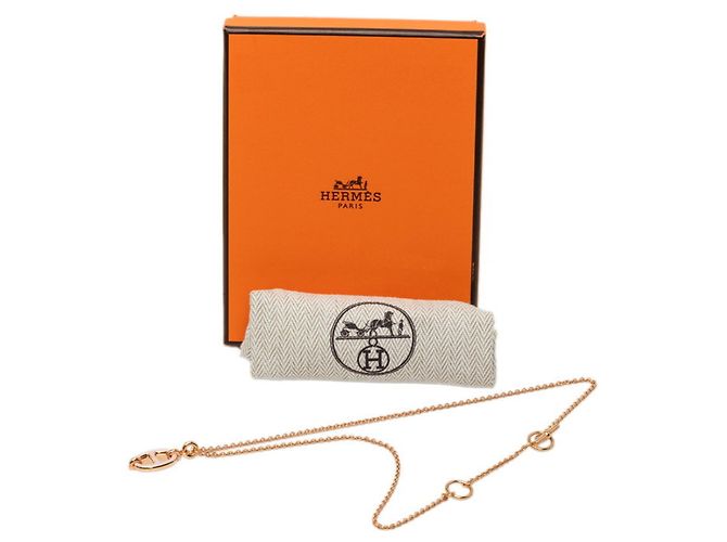 Hermès Collar Hermes Mini Maillon PM Rosa Dorado - vista 5