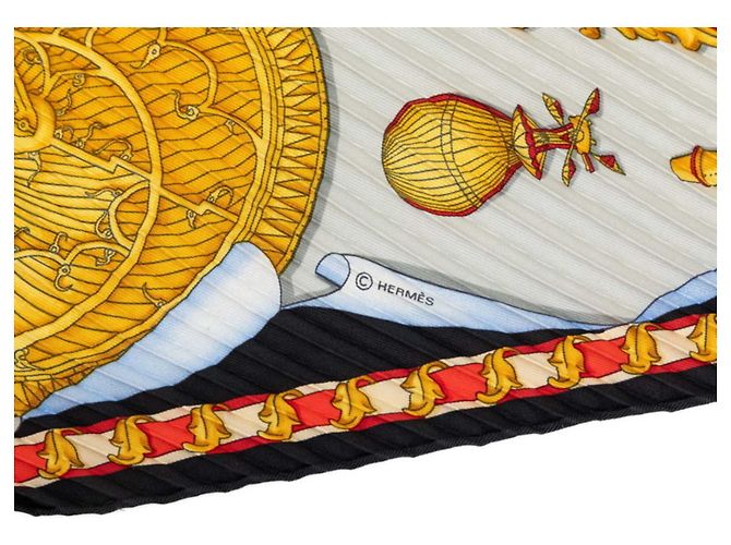 Hermès Foulard in seta plissettato Hermes Carre 70 Rêves d'Espace Multicolore - vista 4