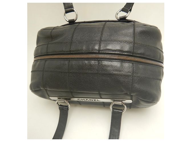 Borsa Chanel Chocolate Bar Mini Boston Bag Nero - vista 4