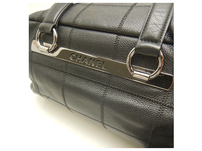 Borsa Chanel Chocolate Bar Mini Boston Bag Nero - vista 9