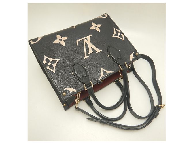 Borsa Tote Louis Vuitton Bicolor Empreinte OnTheGo PM Nero - vista 3