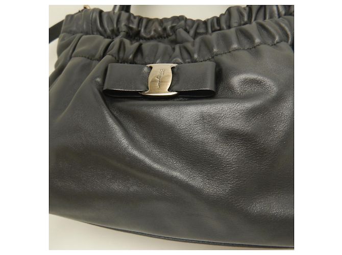 Borsa in pelle Salvatore Ferragamo Vara Nero - vista 9