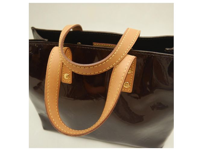 Borsa Louis Vuitton Monogram Vernis Lead PM Bordò - vista 8