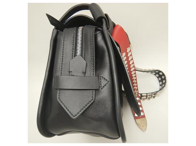 Borsa a tracolla PRADA GRACE LUX 1BD123 Nero Rosso - vista 8