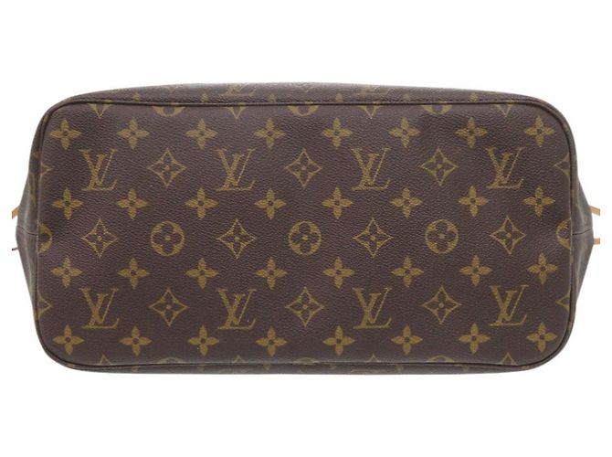 Borsa Tote Louis Vuitton Neverfull MM Monogram Marrone Monogramma - vista 3