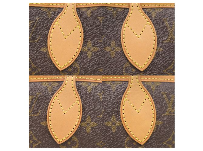 Borsa Tote Louis Vuitton Neverfull MM Monogram Marrone Monogramma - vista 8