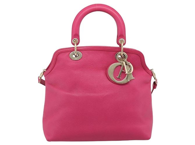 Sac à main Christian Dior Diorissimo en cuir 2way Rose Or Auth bs36402V Doré - vue 13
