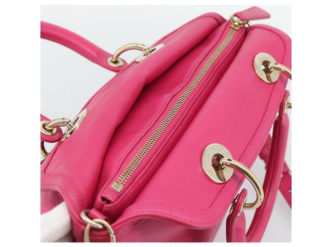 Sac à main Christian Dior Diorissimo en cuir 2way Rose Or Auth bs36402V Doré - vue 7