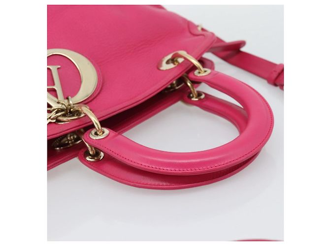 Sac à main Christian Dior Diorissimo en cuir 2way Rose Or Auth bs36402V Doré - vue 8