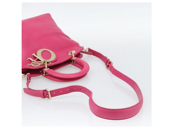 Sac à main Christian Dior Diorissimo en cuir 2way Rose Or Auth bs36402V Doré - vue 9