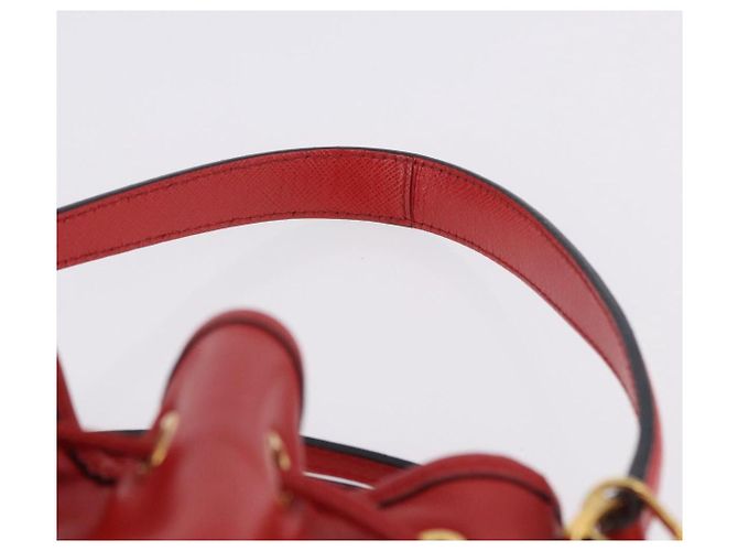 Borsa a mano PRADA in pelle 2way Rossa Oro Auth BA14119V Rosso D'oro - vista 14