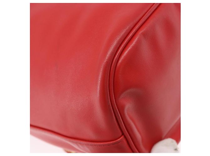 Borsa a mano PRADA in pelle 2way Rossa Oro Auth BA14119V Rosso D'oro - vista 17