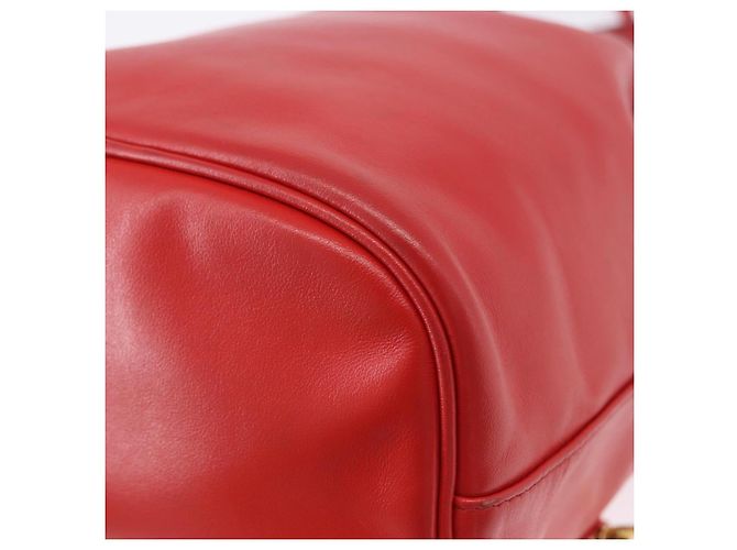 Borsa a mano PRADA in pelle 2way Rossa Oro Auth BA14119V Rosso D'oro - vista 18