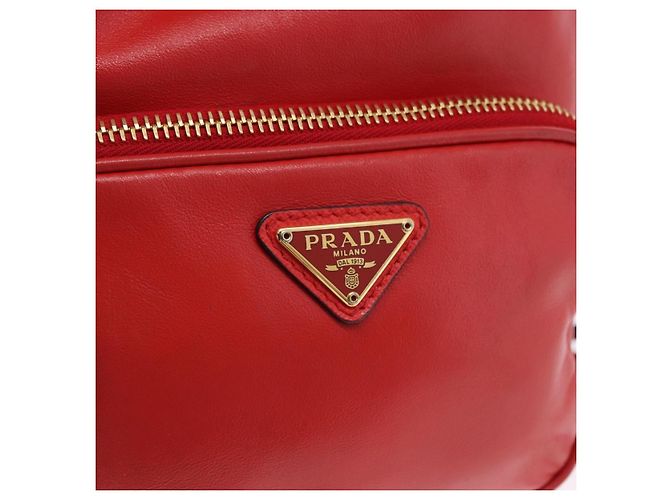 Borsa a mano PRADA in pelle 2way Rossa Oro Auth BA14119V Rosso D'oro - vista 21