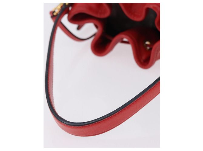 Borsa a mano PRADA in pelle 2way Rossa Oro Auth BA14119V Rosso D'oro - vista 7