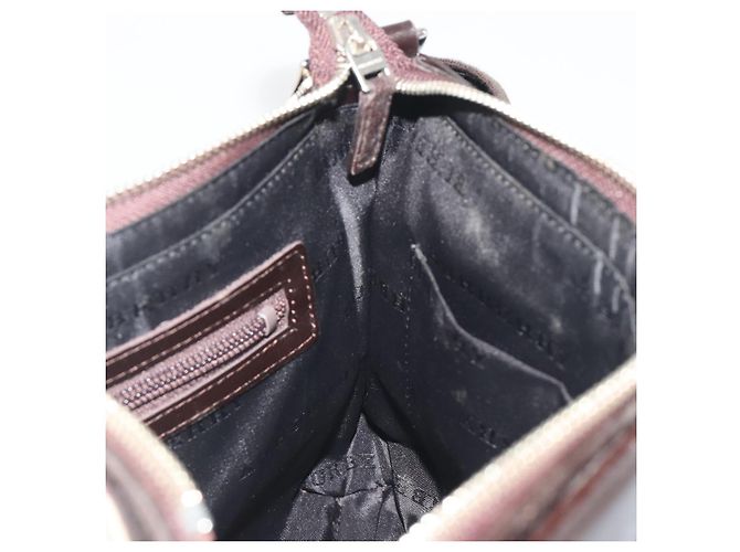 Borsa a tracolla BURBERRY Nova Check Canvas Beige Silver Auth 192504 Argento - vista 17